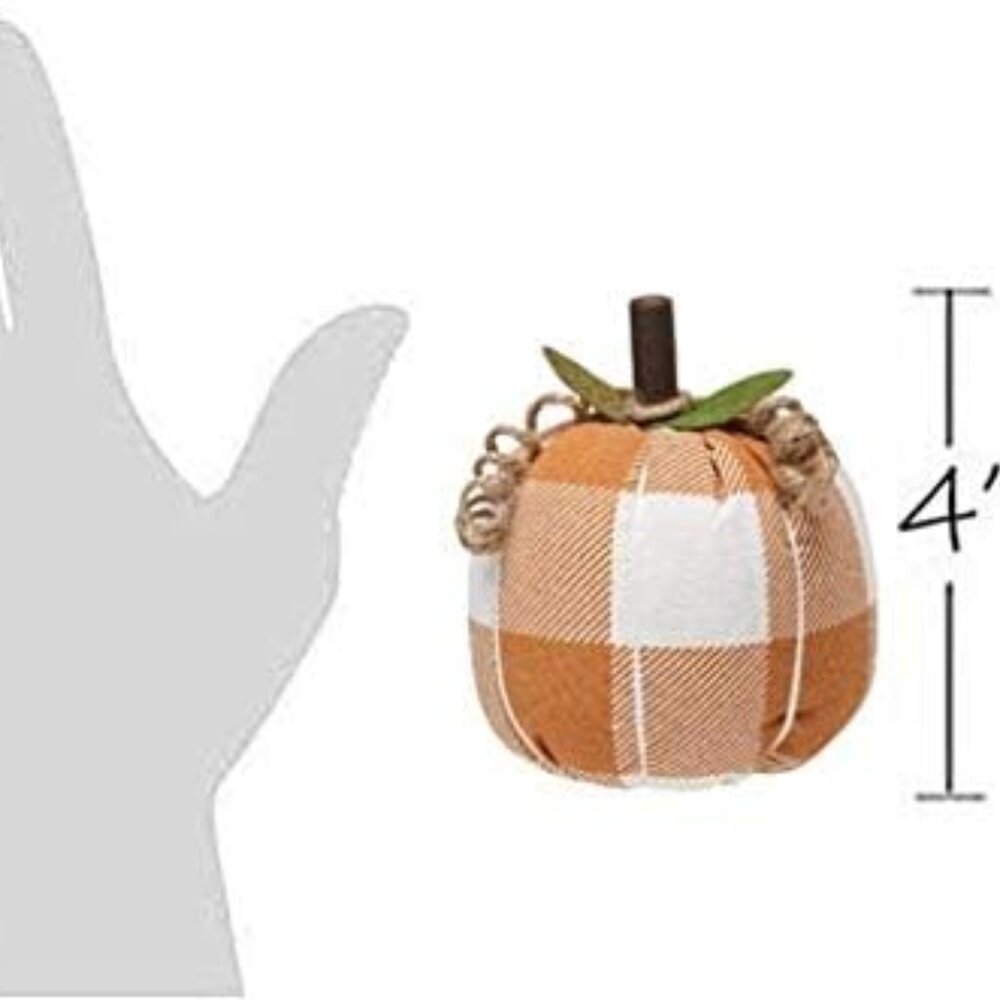 Patterned Fabric Pumpkin/Black & White Sarah Pattern-Medium/NWT - Picture 3 of 10